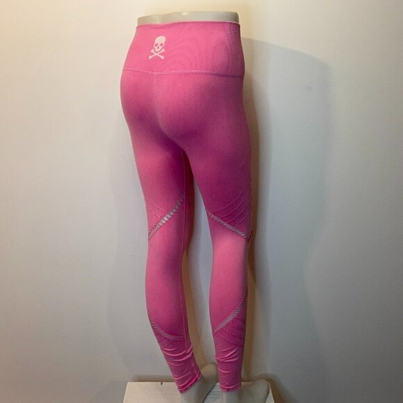 SOUL Women's Seamless Hot Pink Moto Leggings - Size Small - NWT $105.60 - Picture 4 of 5